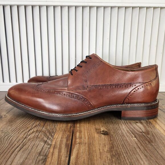 Cole Haan Modern Essentials Grand.OS Wingtip Mens 13 W Brown Leather Derby Shoes main image 12